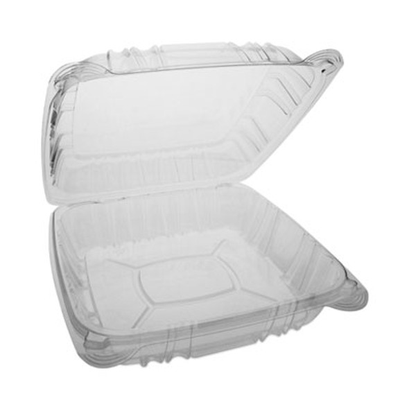 Sensation Smartlock Hinged Lid Container, 9.21 x 8.87 x 3.07, Clear, Plastic, 200/Carton