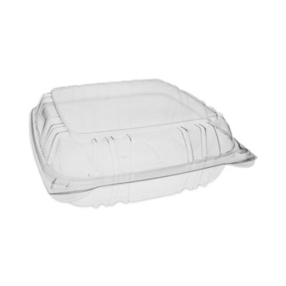 Sensation Smartlock Hinged Lid Container, 9.21 x 8.87 x 3.07, Clear, Plastic, 200/Carton