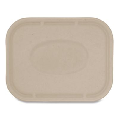Fiber Lids For Fiber Containers, 7.8 x 10.1 x 0.5, Natural, Paper, 400/Carton