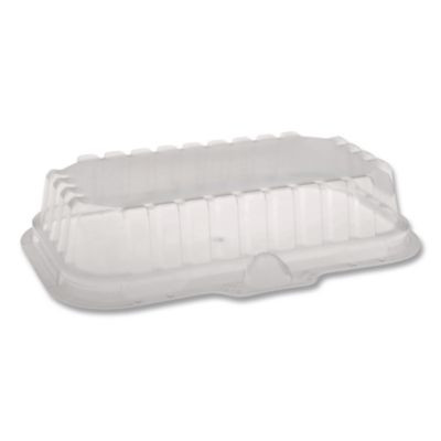 Ops Dome-Style Lid, 17S Shallow Dome, 8.3 x 4.8 x 1.5, Clear, Plastic, 252/Carton