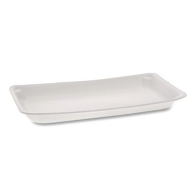 Supermarket Tray, #10P, 10.75 x 5.5 x 1.2, White, Foam, 400/Carton