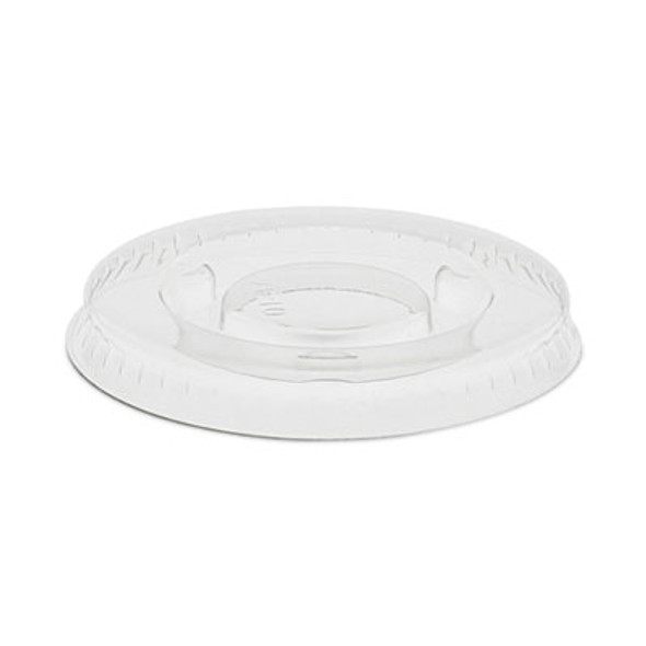 Plastic Portion Cup Lid, Fits 0.5 Oz To 1 Oz Portion Cups, Clear, 100/Sleeve, 25 Sleeves/Carton