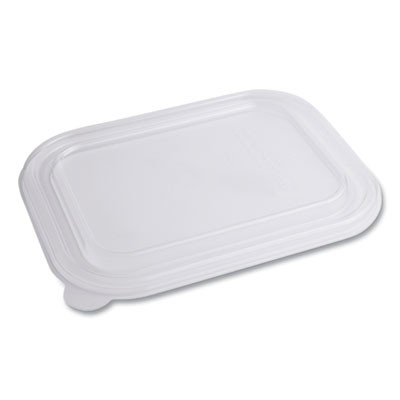 Pla Lids For Trsc60 Fiber Containers, 7.8 x 10.2 x 0.5, Clear, Plastic, 400/Carton