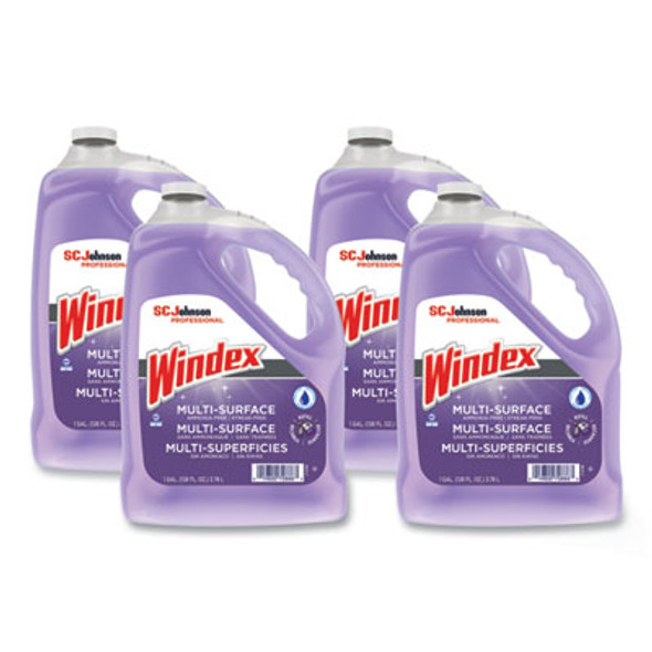 Non-Ammoniated Glass/Multi Surface Cleaner, Pleasant Scent, 128 Oz Bottle, 4/Ct