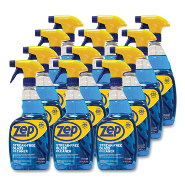 Streak-Free Glass Cleaner, Pleasant Scent, 32 Oz Spray Bottle, 12/Carton