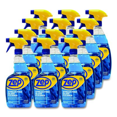 Streak-Free Glass Cleaner, 32 Oz Spray Bottle, 12/Carton