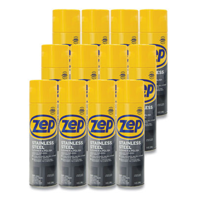 Stainless Steel Polish, 14 Oz Aerosol Spray, 12/Carton