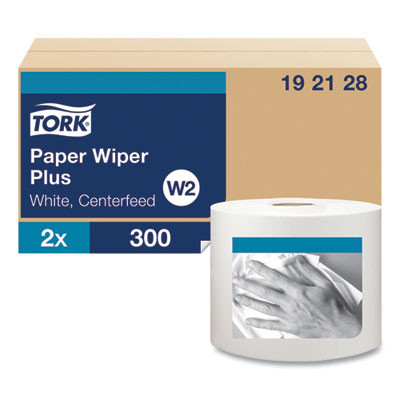 Paper Wiper Plus, 9.8 X 15.2, White, 300/Roll, 2 Rolls/Carton