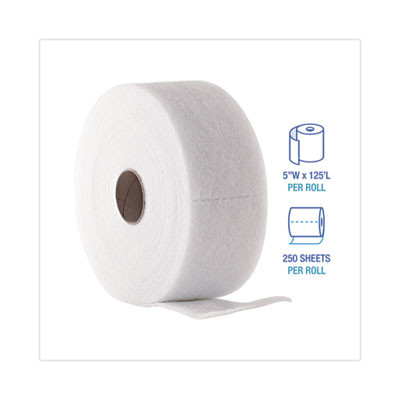 Trapeze Disposable Dusting Sheets, 5" X 125 Ft, White, 250 Sheets/Roll, 2 Rolls/Carton