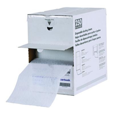 Trapeze Disposable Dusting Sheets, 8" x 125 Ft, White, 250 Sheets/Roll