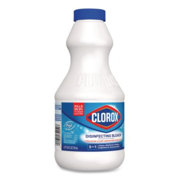 Concentrated Regular Disinfecting Bleach, 24 Oz Bottle, 12/Carton