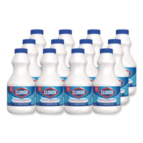 Concentrated Regular Disinfecting Bleach, 24 Oz Bottle, 12/Carton