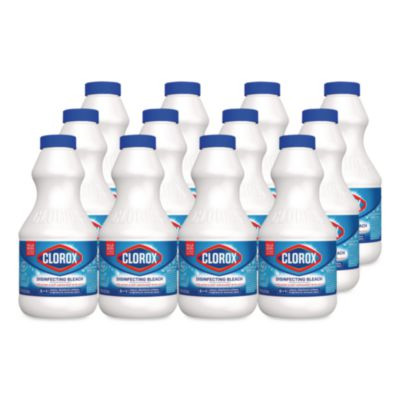 Concentrated Regular Disinfecting Bleach, 24 Oz Bottle, 12/Carton