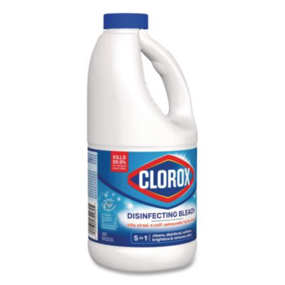 Concentrated Regular Disinfecting Bleach, 43 Oz Bottle, 6/Carton