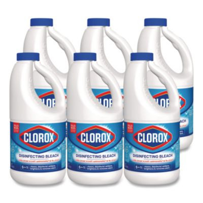 Concentrated Regular Disinfecting Bleach, 43 Oz Bottle, 6/Carton