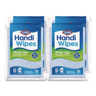 Handi Wipes, 21 X 11, Blue, 36 Wipes/Pack, 4 Packs/Carton