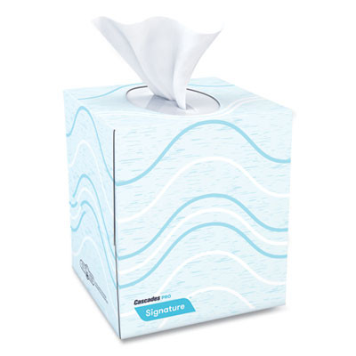 Signature Facial Tissue, Cube Box, 2-Ply, White, 90 Sheets/Box, 36 Boxes/Carton