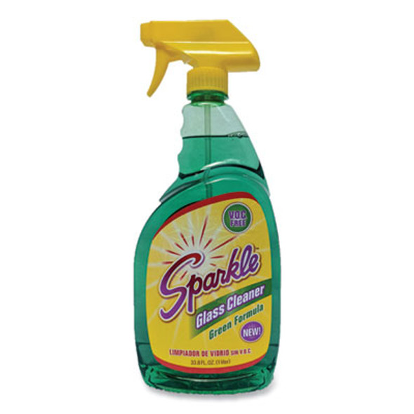 Green Formula Glass Cleaner, 33.8 Oz Bottle