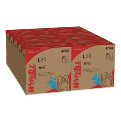 L20 Towels, Pop-Up Box, 4-Ply, 9.1 x 16.8, Unscented, White, 88/Box, 10 Boxes/Carton