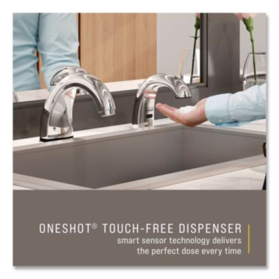 One Shot Soap Dispenser - Touch Free, Foam, 800 Ml/1,600 Ml, 11 x 14 x 3.5, Chrome