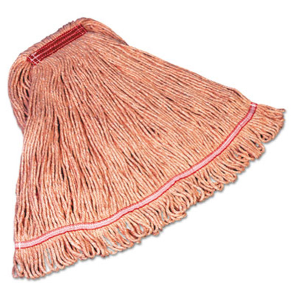 Super Stitch Blend Mop, Large, Red, Cotton/Synthetic Blend, 6 Carton