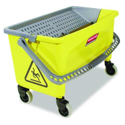 Hygen Press Wring Bucket For Microfiber Flat Mops, 43 Qt, Yellow