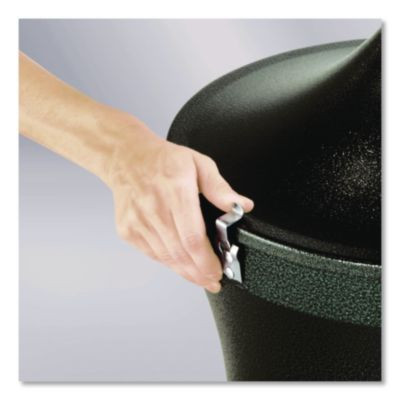 Aladdin Smokers' Station, Round, Steel, 4.5 Gal, 16 Dia x 38.75, Charcoal