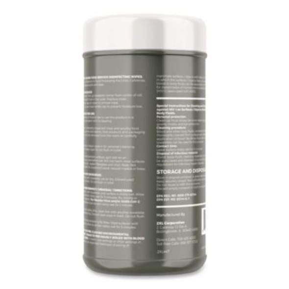 Food Service No Rinse Surface Sanitizing Wipes, 1-Ply, 6 x 8, White, 100/Roll, 6 Rolls/Carton