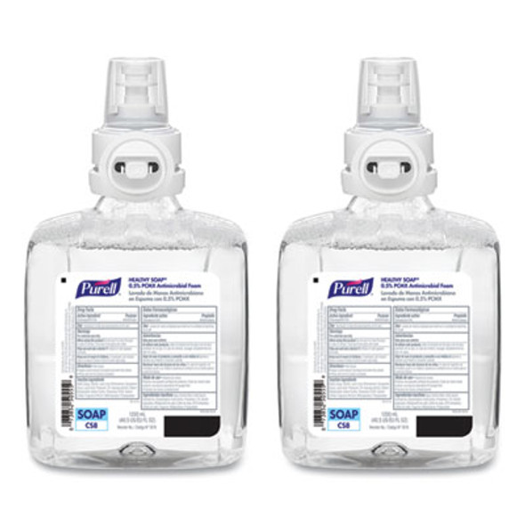 Healthcare Healthy Soap 0.5% Pcmx Antimicrobial Foam Refill, For Cs8 Dispensers, Light Floral Scent, 1,200 Ml, 2/Carton