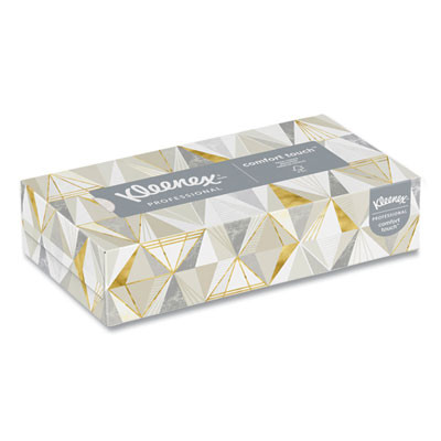 White Facial Tissue For Business, Pop-Up Box, 2-Ply, 125 Sheets/Box, 48 Boxes/Carton