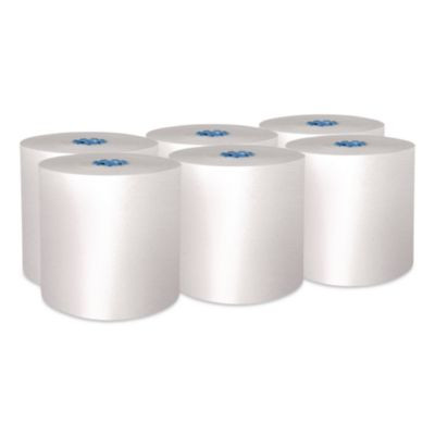Pro Hard Roll Paper Towels With Absorbency Pockets For Scott Pro Dispenser, Blue Core Only, 1-Ply, 7.5" x 900 Ft, 6 Rolls/Ct