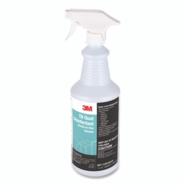 Tb Quat Disinfectant Ready-To-Use Cleaner, 32 Oz Bottle, 12 Bottles And 2 Spray Triggers/Carton
