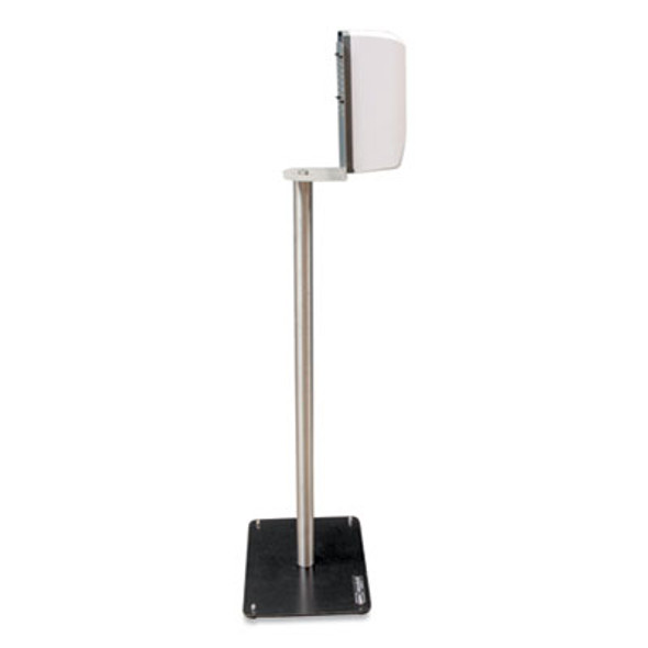 Hand Sanitizer Stand With Hands Free Dispenser, 1,000 Ml, 12 X 16 X 51, Silver/White/Black