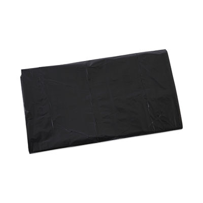 Linear Low Density Industrial Can Liners, 45 Gal, 0.7 Mil, 40" x 46", Black, Flat Pack, 100/Carton