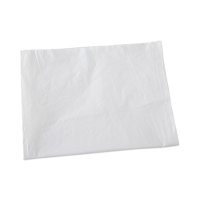 Linear Low Density Industrial Can Liners, 60 Gal, 0.7 Mil, 38" x 58", White, Flat Pack, 100/Carton