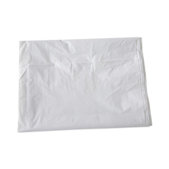 Linear Low Density Industrial Can Liners, 56 Gal, 0.9 Mil, 43" x 47", White, Flat Pack, 100/Carton
