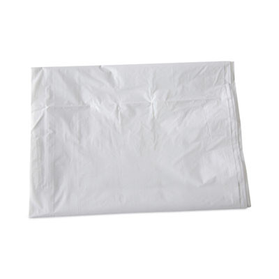 Linear Low Density Industrial Can Liners, 56 Gal, 0.9 Mil, 43" x 47", White, Flat Pack, 100/Carton