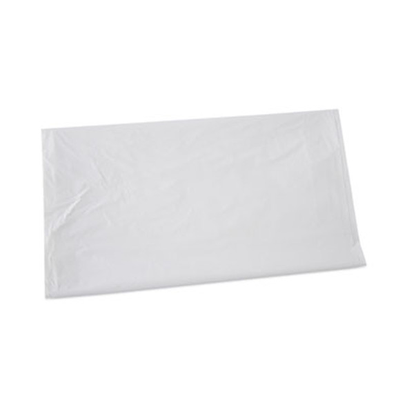 Linear Low Density Industrial Can Liners, 45 Gal, 0.9 Mil, 40" x 46", White, Flat Pack, 100/Carton