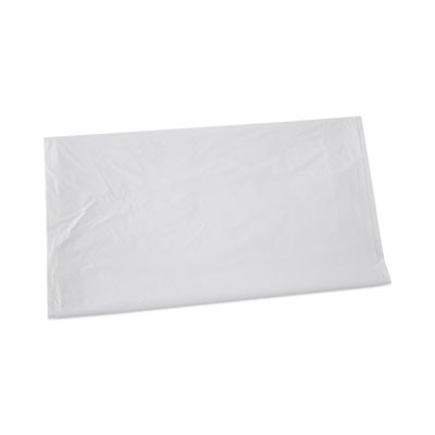 Linear Low Density Industrial Can Liners, 45 Gal, 0.9 Mil, 40" x 46", White, Flat Pack, 100/Carton