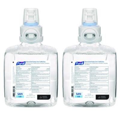 Advanced Hand Sanitizer Green Certified Foam Refill, For Cs8 Dispensers, 1,200 Ml, Fragrance-Free, 2/Carton