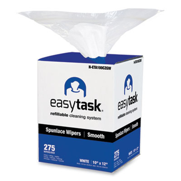 Easy Task A100 Wiper, Center-Pull, 1-Ply, 10 x 12, White, 275 Sheets/Roll With Zipper Bag