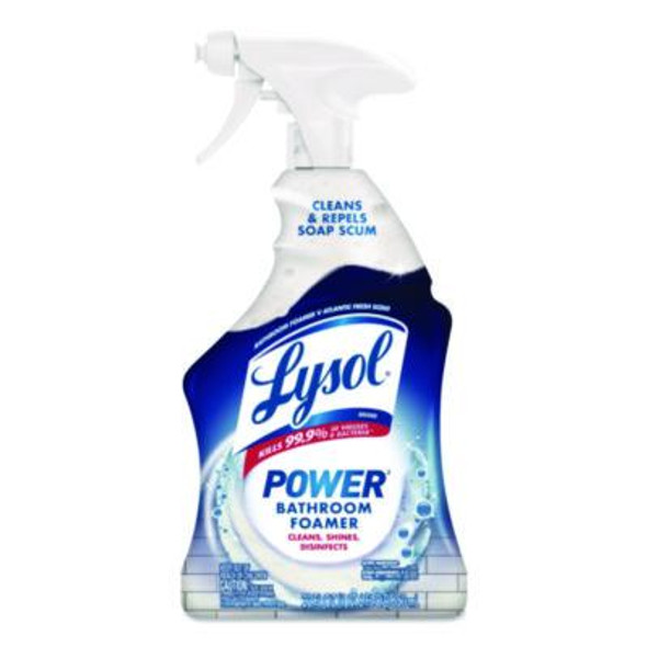 Disinfectant Power Bathroom Foamer, Liquid, Unscented, 22 Oz Trigger Spray Bottle, 6/Carton