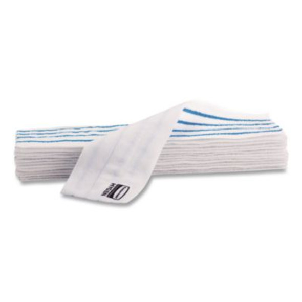 Disposable Microfiber Pad, 4.75 x 19, White/Blue Stripe, 50/Pack, 3 Packs/Carton