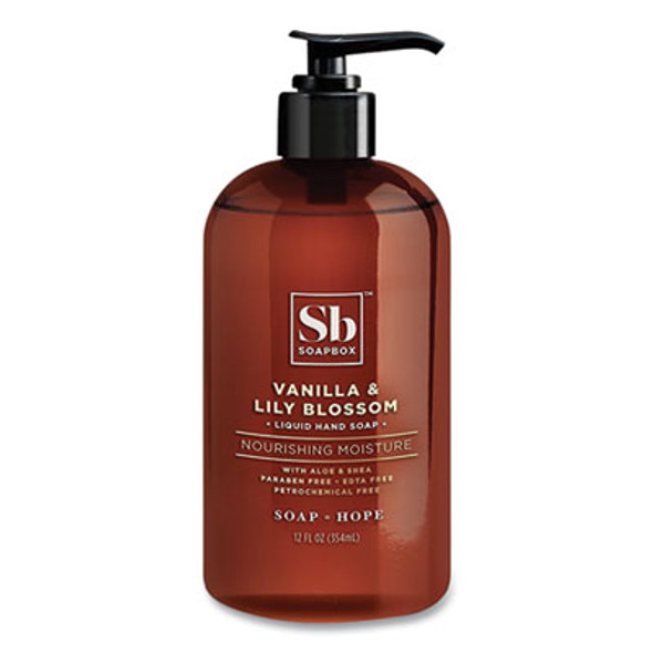Hand Soap, Vanilla And Lily Blossom Scent, 12 Oz, 12/Carton