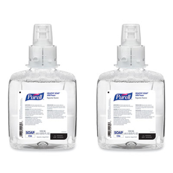 Healthy Soap Mild Foam Refill, For Cs6 Dispensers, Fragrance-Free, 1,200 Ml, 2/Carton