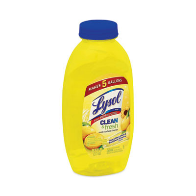 Clean And Fresh Multi-Surface Disinfectant Cleaner, Sparkling Lemon And Sunflower Essence, 10.75 Oz Bottle, 20/Carton