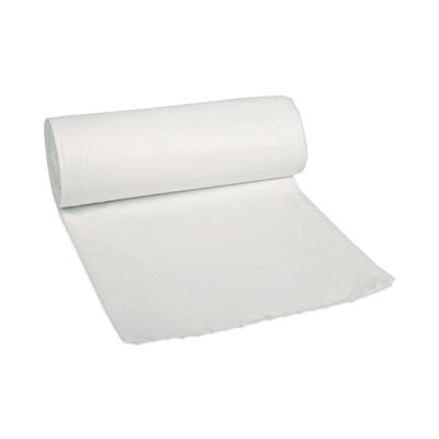 Low-Density Waste Can Liners, 30 Gal, 0.5 Mil, 30" x 36", White, Perforated Roll, 10 Bags/Roll, 20 Rolls/Carton