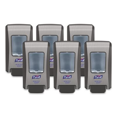 Fmx-20 Soap Push-Style Dispenser, 2,000 Ml, 6.5 X 4.65 X 11.86, Graphite/Chrome, 6/Carton