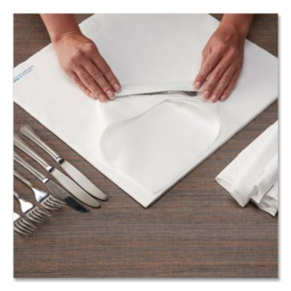 Airlaid Flat Pack Napkins, 1 Ply, 15.5 X 15.5, White, 1,000/Carton
