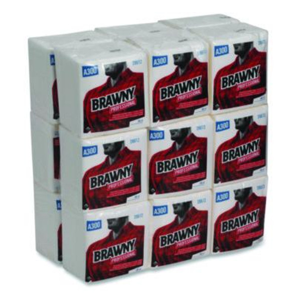 Professional Cleaning Towels, 1-Ply, 12 X 13, White, 50/Pack, 18 Packs/Carton